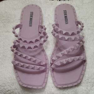 Steve Madden Skylar Jelly Women's Lavender Studded Sandals